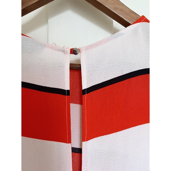 Topshop - Diagonal Stripe Midi Dress - Size 6 - Picture 6 of 8